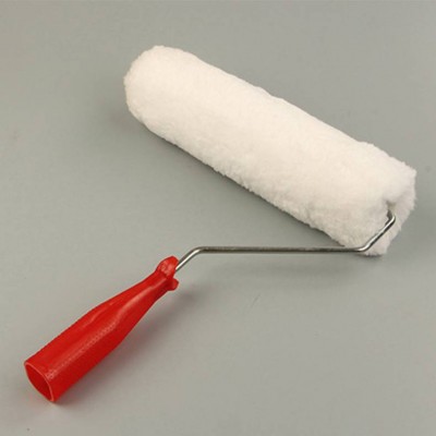 White velvet solid color roller brush for inner and outer walls, latex paint roller brush